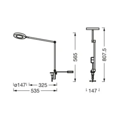 LEDVANCE SMART+ LEDVANCE SUN@Home Panan Desk Disc, klemme, sort