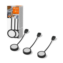 Undercabinet Puck møbelspot 3 stk sort^LEDVANCE Best