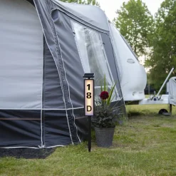 STAR TRADING LED-vejlampe solcelle Pathy med husnummer