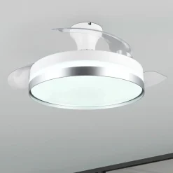 Reality Leuchten Loftventilatorer>LED-ventilator Lindberg DC lydsvag Ø 100 cm CCT fjernbetjening