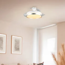 Reality Leuchten Loftventilatorer>LED-ventilator Lindberg DC lydsvag Ø 100 cm CCT fjernbetjening