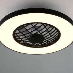 Reality Leuchten LED-ventilator Linköping lydløs CCT RGB fjernbetjening højttaler