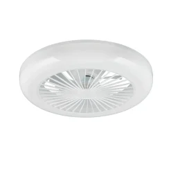 LED-ventilator Mora, DC, støjsvag, Ø 45 cm, CCT, fjernbetjening^Reality Leuchten Clearance