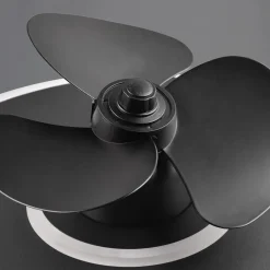 Reality Leuchten Loftventilatorer>LED-ventilator Nybro, sort, DC, støjsvag, 50 cm, CCT, fjernbetjening