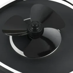 Reality Leuchten LED-ventilator Sortland, DC, støjsvag, 50 cm, CCT, fjernbetjening