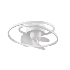 LED-ventilator Umea, hvid, DC, støjsvag, Ø 50 cm, CCT, fjernbetjening^Reality Leuchten Hot