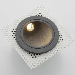 Lucande LED-vægindbygningslampe Pordis, IP65, rund