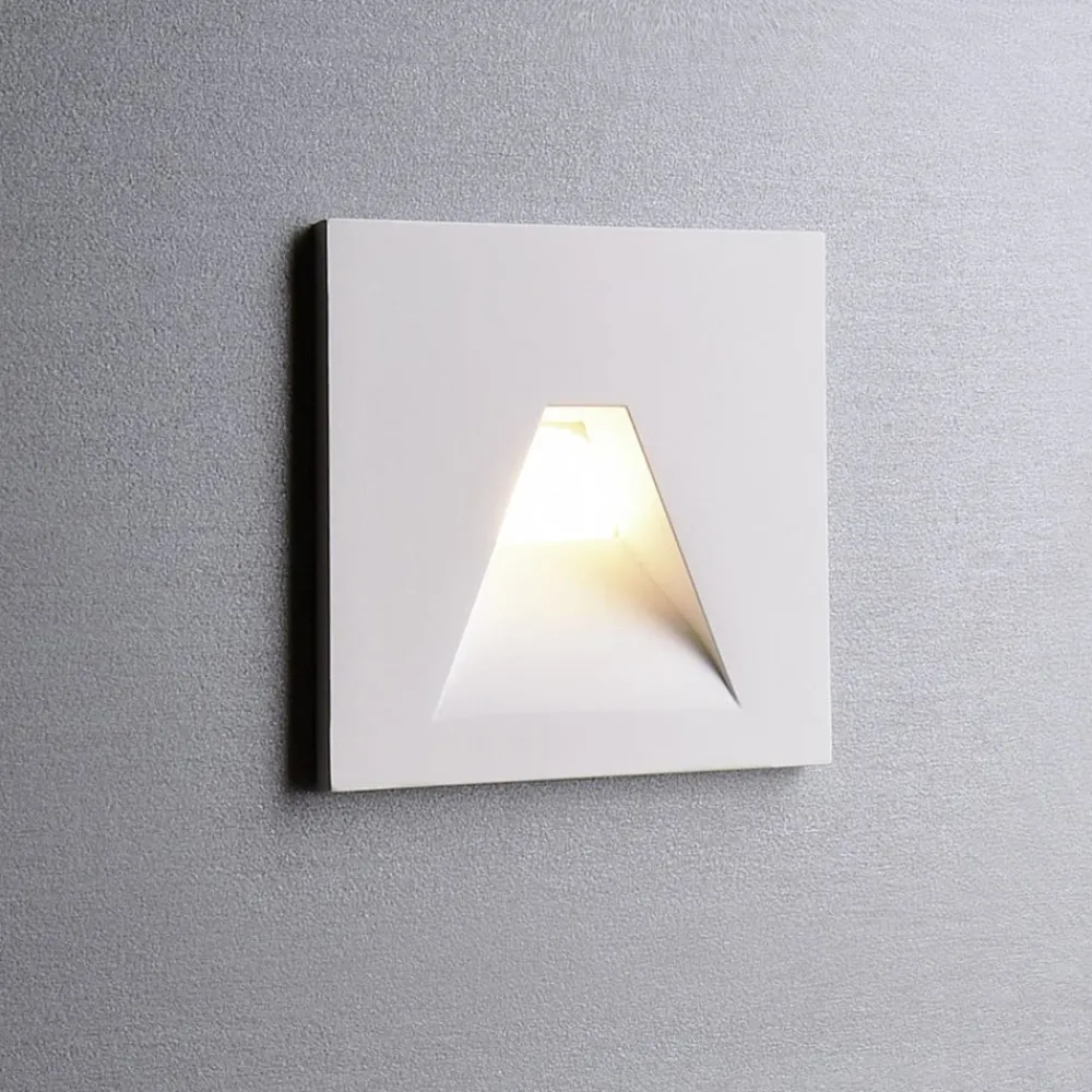 Deko-Light LED-vægindbygningslampe SET Alwaid, hvid 8 x 8 cm vinkel 2.700 K