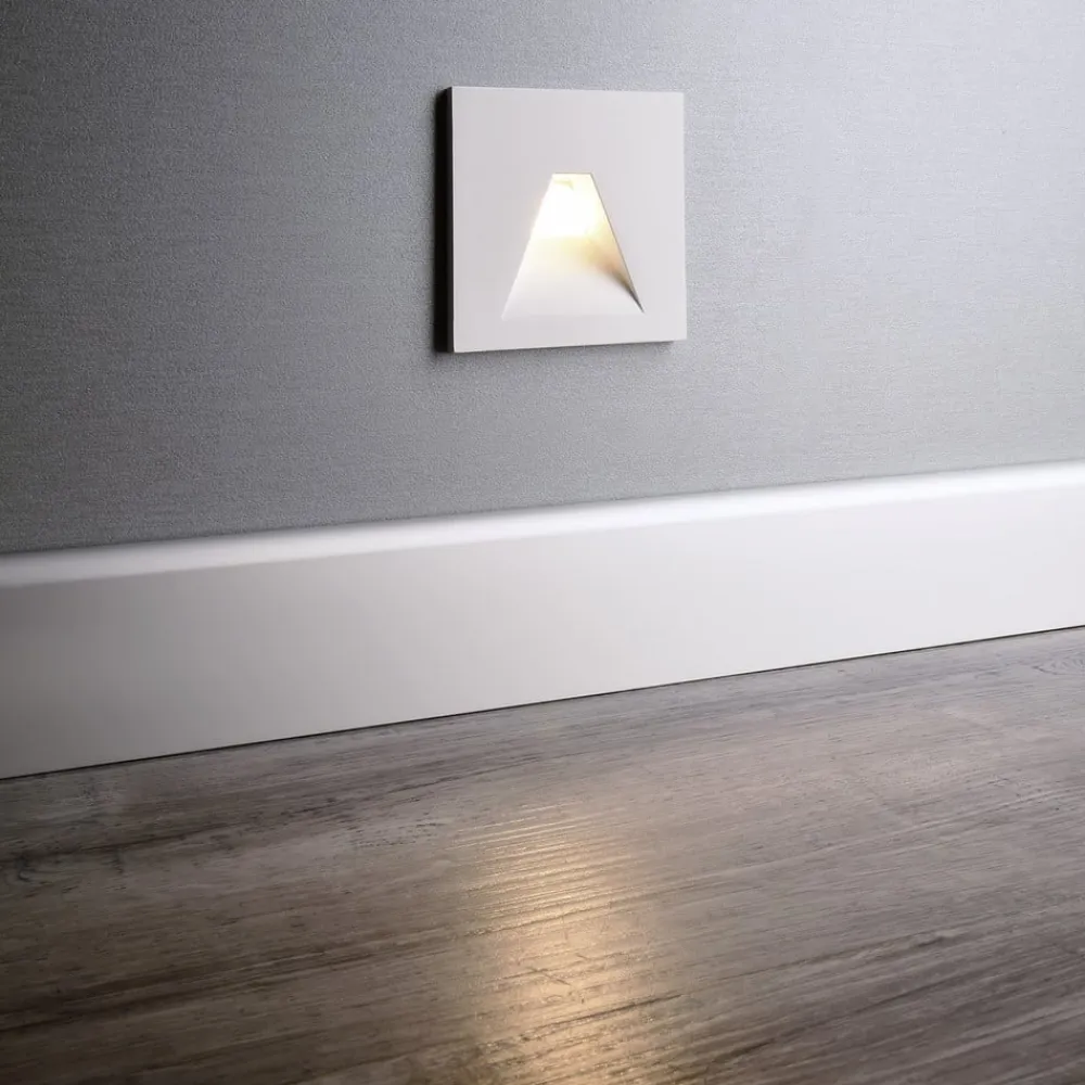 Deko-Light LED-vægindbygningslampe SET Alwaid, hvid 8 x 8 cm vinkel 2.700 K