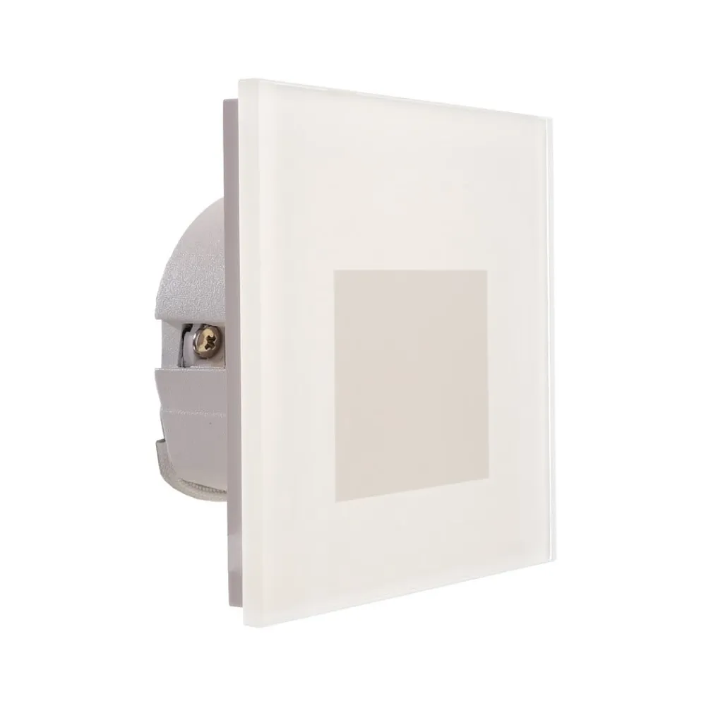 LED-vægindbygningslampe SET Alwaid, matteret glas, 8 x 8 cm, 2.700 K^Deko-Light Clearance