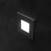 Hera Indbygningsspots>LED-vægindbygningslampe Wall F, sort, 7,5 x 7,5 cm, metalplade