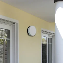 Albert Leuchten Væglamper>LED-væglampe 6309 antracit, IP65, Ø 31 cm