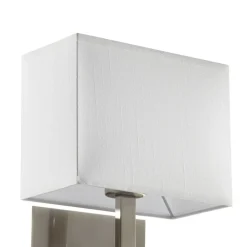 LED-væglampe 6519 med LED-læselampe, satineret sølv^Searchlight Sale