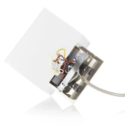 LED-væglampe 6519 med LED-læselampe, satineret sølv^Searchlight Sale