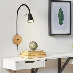 Briloner Væglamper|Væglamper>LED-væglampe 2180015 med trædetalje