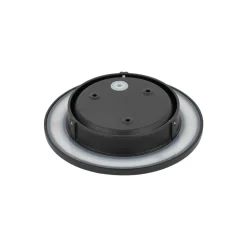 Nowodvorski Lighting LED-væglampe Aria M, sort, aluminium, Ø 18 cm