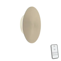 LED-væglampe batteri Puntua Ø 18 cm messing mat^Paul Neuhaus Discount