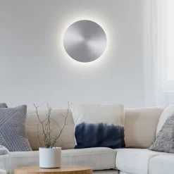 LED-væglampe batteri Puntua Ø 25 cm aluminium^Paul Neuhaus