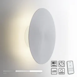 LED-væglampe batteri Puntua Ø 25 cm aluminium^Paul Neuhaus