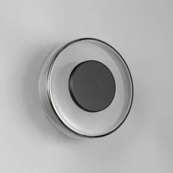 LED-væglampe Celeste, sort/krom, Ø 22 cm glas dæmpbar^Trio Lighting