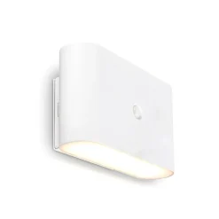 Briloner LED-væglampe Chat, hvid, 16 cm, plast, sensor