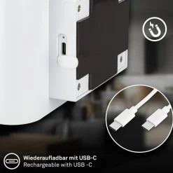 Briloner LED-væglampe Chat, hvid, 16 cm, plast, sensor