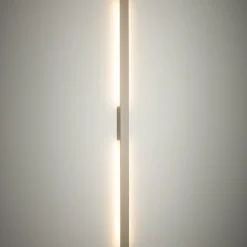 Nowodvorski Lighting LED-væglampe Demi L, sand, aluminium, højde 144 cm, IP54