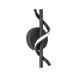 Brilliant LED-væglampe Eunice, bredde 12 cm, sort, metal