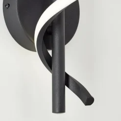 Brilliant LED-væglampe Eunice, bredde 12 cm, sort, metal