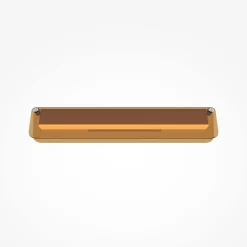 Maytoni Væglamper>LED-væglampe FLAT, ravfarvet/messing, bredde 43 cm, glas/metal