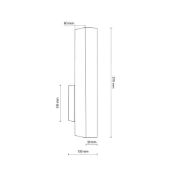 TK Lighting LED-væglampe i træ Teo, fyr, 31 cm, 3000 K