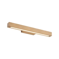 LED-væglampe i træ Teo, fyr, 46 cm, 3000 K^TK Lighting