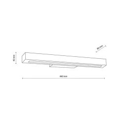 LED-væglampe i træ Teo, fyr, 46 cm, 3000 K^TK Lighting