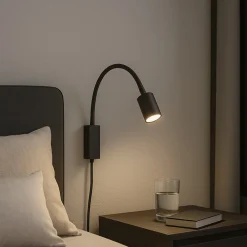 LED-væglampe Justi, sandsort, højde 52 cm, metal^FISCHER & HONSEL Clearance