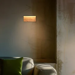 Trio Lighting LED-væglampe Kalea, bredde 30 cm, træfarvet, træ