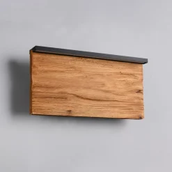 Trio Lighting LED-væglampe Kalea, bredde 30 cm, træfarvet, træ