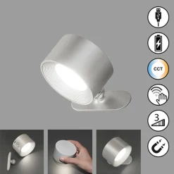 FH Lighting LED-væglampe Magnetics, sølv, CCT, med magnet