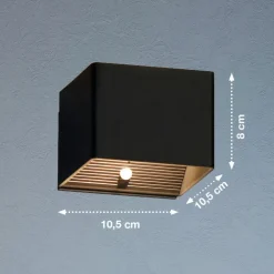 LED-væglampe Magnetics, sort, USB, bevægelsessensor^FH Lighting Sale