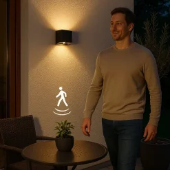 LED-væglampe Magnetics, sort, USB, bevægelsessensor^FH Lighting Sale