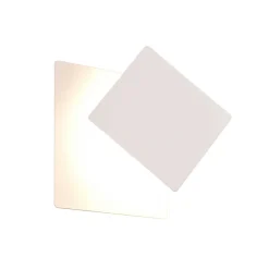 Trio Lighting LED-væglampe Mio, firkantet linse, mat hvid, indirekte