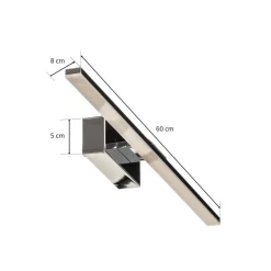MCJ LED-væglampe Miroir 60 cm krom 4000K