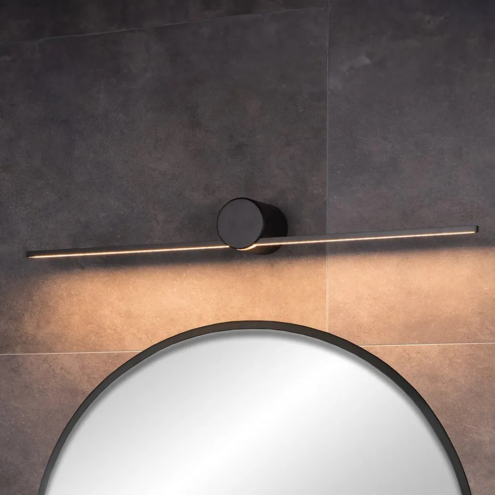 LED-væglampe Mizar, 60 cm, sort, IP44^Lucide Discount