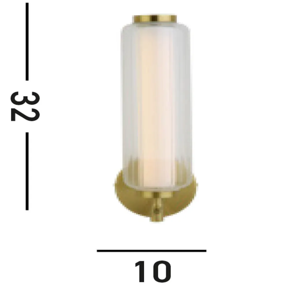 Searchlight Væglamper>LED-væglampe Mod, messingfarvet, dæmpbar i 3 trin, stål