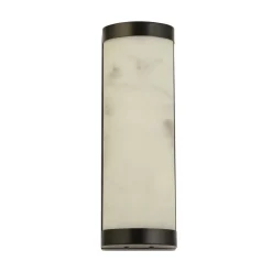 Searchlight Væg- Og Spejllamper>LED-væglampe Nile, højde 36 cm, sort, stål, IP44