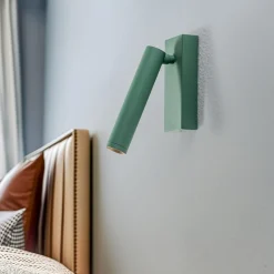 Argon LED-væglampe Rulo, grøn, stål, 3000 K