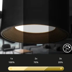 LED-væglampe Tari, sort, CCT, touchdæmper, USB^Briloner Hot