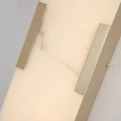 Searchlight LED-væglampe til badeværelset Opaline Højde 35 cm guldfarvet metal/harpiks