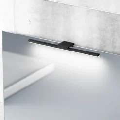 LED-væglampe til badeværelset Modena IP44 sort, 4.000 K, bredde 40 cm^MCJ Discount