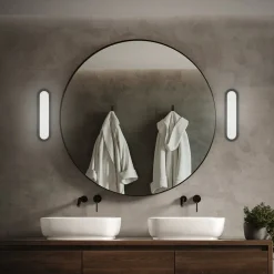 Briloner Væg- Og Spejllamper|Væglamper>LED-væglampe til badeværelset Pil, sort, bredde 35 cm, plast