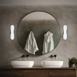 LED-væglampe til badeværelset Pil, kromfarvet, bredde 35 cm, plast^Briloner Clearance